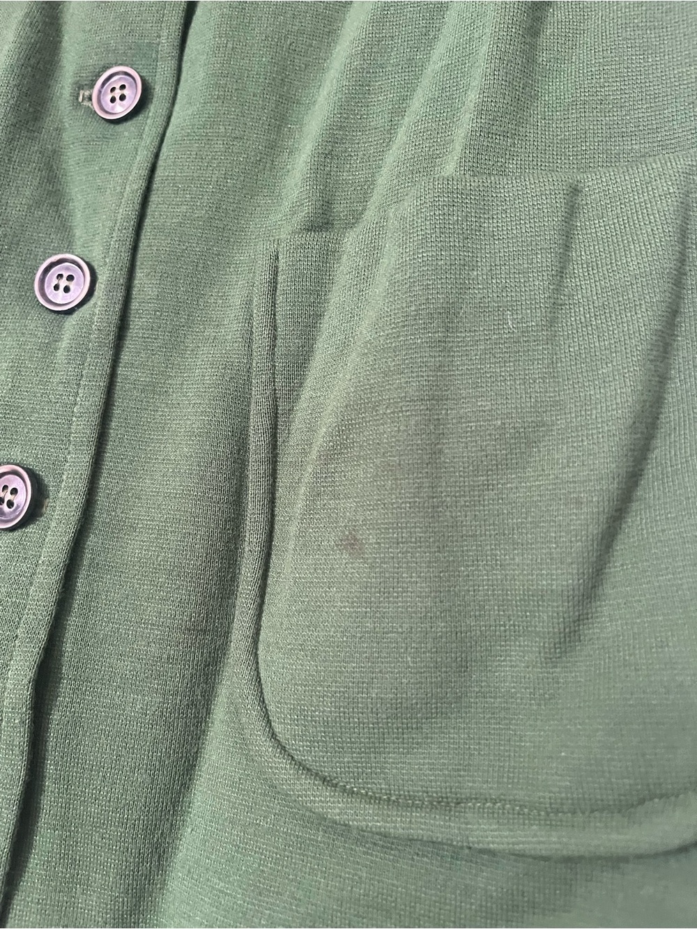 Green Button-Front Ruffle Sleeve Dress - Picture 4 of 5